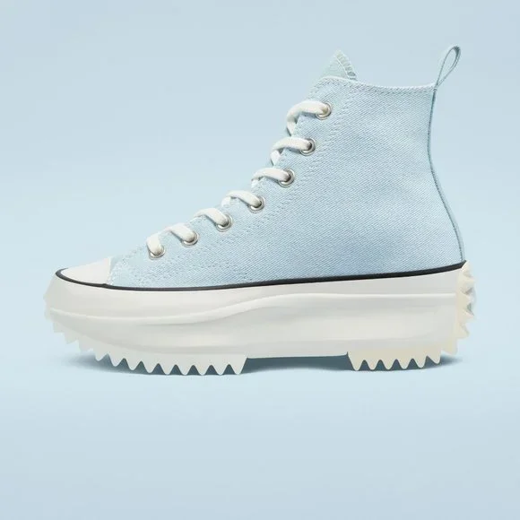 Converse Summer Denim Run Star Hike Blue Mens 9 Unisex Casual Lifestyle … - Picture 3 of 12
